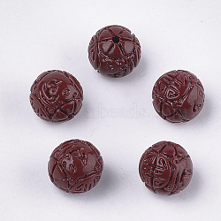 Synthetic Coral Beads, Dyed, Round, Brown, 11mm, Hole: 1.4mm(CORA-S027-22C)