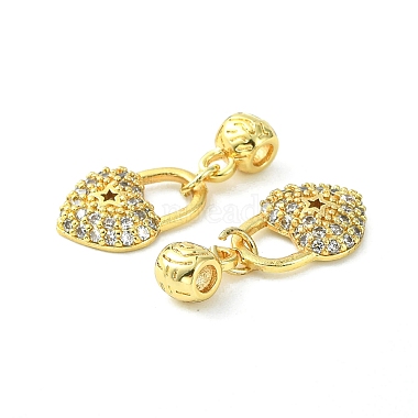 Rack Plating Eco-Friendly Brass Micro Pave Clear Cubic Zirconia European Dangle Charms(KK-K330-46G)-3