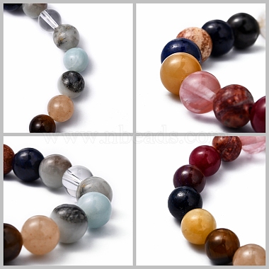 Assorted Stone Beads Bracelets(X-BJEW-Q300)-3
