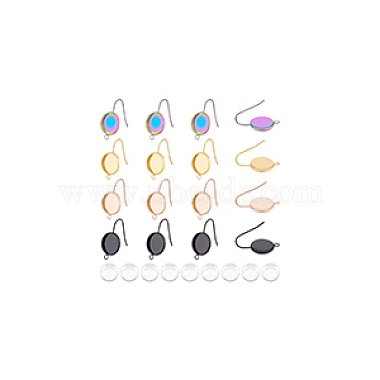 Kit de fabrication de boucles d'oreilles en forme de dôme vierge(DIY-UN0003-75)-8