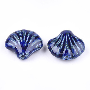 Perles en porcelaine manuelles(X-PORC-S498-36B)-3