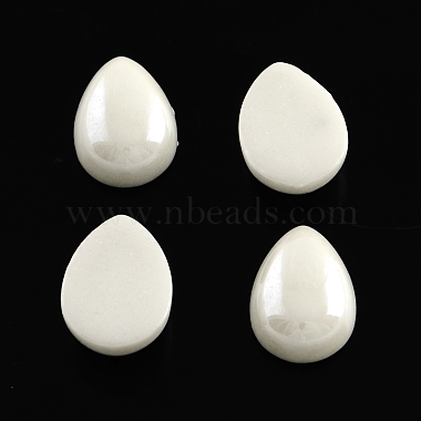 Pearlized Plated Opaque Glass Cabochons(PORC-S778-18x25-M)-2