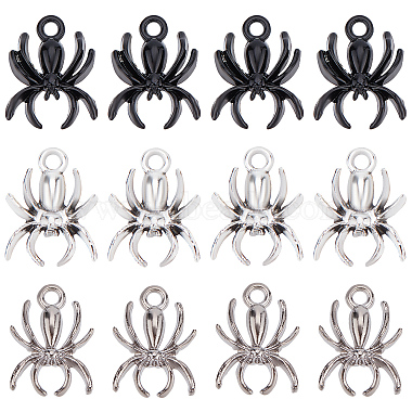 Mixed Color Spider Alloy Pendants