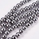 Electroplate Non-magnetic Synthetic Hematite Beads Strands(X-G-J169A-8mm-02)-1