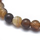 Natural Banded Agate/Striped Agate Bead Stretch Bracelets(BJEW-K212-A-003)-2