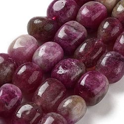 Natural Malaysia Jade Beads Strands, Oval, Dyed, Old Lace, 11~13x9~10x8.5~10mm, Hole: 1mm, about 16pcs/strand, 7.28~7.48 inch(18.5~19cm)(G-P528-N02-01)