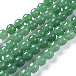 Dyed Natural Jade Beads Strands, Round, 8mm, Hole: 1.4mm, about 47pcs/strand, 15 inch(38cm)(G-I261-E01-8mm-1)