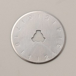 Alloy Replacement Rotary Cutter Blade, Circular Blades, For Cutting Thin Fabric/Leather, Paper, Plastic Sheet, Flat Round, Platinum, 28x0.2mm, Hole: 7x6mm(DIY-WH0033-33P-01)