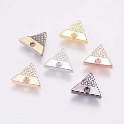 Alloy Charms, Triangle, Mixed Color, 13x15x2.5mm, Hole: 2mm(PALLOY-P145-11)