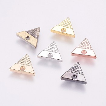 Alloy Charms, Triangle, Mixed Color, 13x15x2.5mm, Hole: 2mm