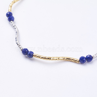 Natural Lapis Lazuli Beaded Bracelets(BJEW-I247-07-A)-2