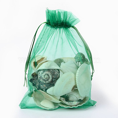 Green Rectangle Organza Bags