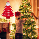 Christmas Tree Felt Fabric Pendant Decorations with Advent Calendar(DIY-WH0032-26)-4