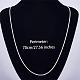 Rhodium Plated 925 Sterling Silver Thin Dainty Link Chain Necklace for Women Men(JN1096B-06)-2
