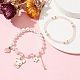 2pcs 2 ensemble de bracelets extensibles en perles de verre et de perles sur le thème de Pâques(BJEW-TA00303-01)-4