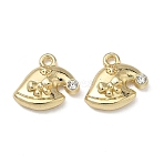 Christmas Alloy Crystal Rhinestone Pendants, Lead Free & Cadmium Free, Golden, Hat, 12x13x4mm, Hole: 1.4mm(FIND-L026-01A-G)