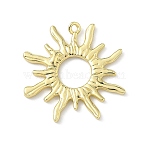 Brass Pendants, Sun Charms, Cadmium Free & Lead Free, Long-Lasting Plated, Rack Plating, Real 18K Gold Plated, 23.5x23x1.5mm, Hole: 1.2mm(KK-G548-10G)