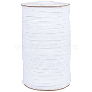 200M Flat Cotton Linen Ribbon, for Gift Wrapping, Party Decorations, White, 1/4 inch(5~5.5mm), about 218.72 Yards(200m)/Roll(OCOR-WH0078-85B)