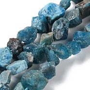 Raw Rough Natural Apatite Beads Strands, Nuggets, 4~11x4.5~14.5x4.5~14.5mm, Hole: 0.8mm, about 41~43pcs/strand, 15.35~15.94''(39~40.5cm)(G-B065-C21)