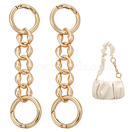 Alloy Bag Curb Chains, Bag Strap Extender, with Spring Gate Ring, Golden, 14cm(FIND-WH0137-31G)