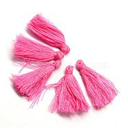 Cotton Tassel Decorations, Pendant Decorations, Deep Pink, 30mm(X-OCOR-Q024-08)