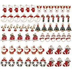 Alloy Enamel Pendants, for Christmas, Mixed Shapes, Light Gold, Mixed Color, 66pcs/box
(ENAM-SZ0001-19LG)