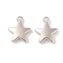 CCB Plastic Pendants, Star, Platinum, 22x19x5mm, Hole: 2mm(CCB-N006-37P)