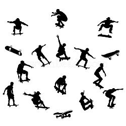 PVC Wall Stickers, for Wall Decoration, Skateboard, Sports Themed Pattern, 390x900mm(DIY-WH0377-084)