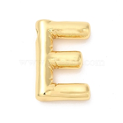 Rack Plating Brass Pendants, Balloon Letter Charm, for Personalized Name Necklaces Making, Long-Lasting Plated, Lead Free & Cadmium Free, Real 18K Gold Plated, Letter E, 22x14.5x4.5mm, hole: 3x2mm(X-KK-R143-21G-E)