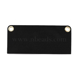 Wool Felt Bag Organizer Inserts, with Alloy Grommets, for Envelope Bag Interior Accessories, Rectangle, Black, 17x7.5x0.3cm, Hole: 10mm(FIND-WH0111-321B)