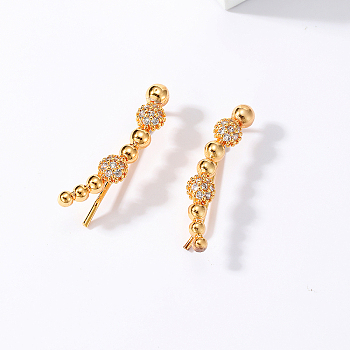 Elegant and Versatile Gold Plated Fashion Ear Clip for Women, Round