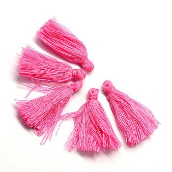 Cotton Tassel Decorations, Pendant Decorations, Deep Pink, 30mm