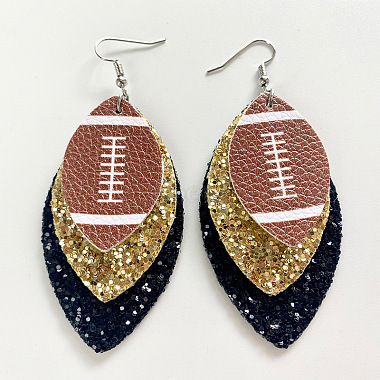 Synthetic Leather Dangle Earrings(FS-WG9193E-02)-1