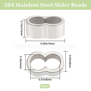 10Pcs 304 Stainless Steel Slide Charms/Slider Beads(STAS-BBC0002-65)-2