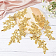 4 Pairs Leaves Polyster Embroidery Ornaments Accessories(DIY-GF0005-69C)-4