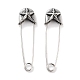 star 316 boucles d'oreilles créoles à épingle de sûreté en acier inoxydable chirurgical pour femmes(EJEW-Z050-31B-AS)-1