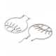 boucles d'oreilles créoles creuses en acier inoxydable anti-ternissement 304(EJEW-Q802-01P)-2