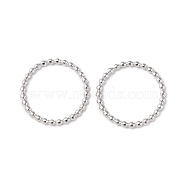 304 Stainless Steel Linking Ring, Round Bead Ring, Stainless Steel Color, 12.5x1mm, Inner Diameter: 10mm(STAS-C066-34P)