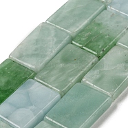 Natural Glass Beads Strands, Rectangle, 18x13x3mm, Hole: 1mm, about 20pcs/strand, 15.75''(40cm)(G-M420-G04-01)