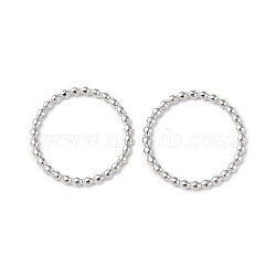 Non-Tarnish 304 Stainless Steel Linking Ring, Round Bead Ring, Stainless Steel Color, 12.5x1mm, Inner Diameter: 10mm(STAS-C066-34P)