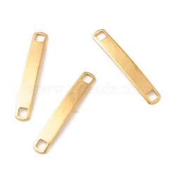 Ion Plating(IP) 201 Stainless Steel Link Connectors, Rectangle, Golden, 34x5x1mm, Hole: 3.9mm(STAS-A056-05G)