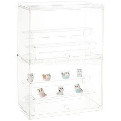 2-Layer 3-Tier Acrylic Minifigures Display Case, Dustproof Dolls Storage Box for Models Toys Action Figures, Rectangle, Clear, 31.7x17.6x43.6cm(ODIS-WH0038-49)