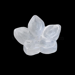 Glass Beads Caps, Mist Snacks Flower, White, 12x12.5x4.5mm, Hole: 1.5mm(GLAA-A011-14D)