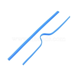 PE Nose Bridge Wire for Mouth Cover, with Galvanized Iron Wire Single Core Inside, DIY Disposable Mouth Cover Material, Blue, 8cm(3.14 inch) , 4mm wide(X-AJEW-E034-59B-01)