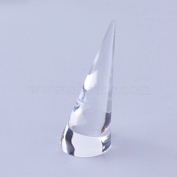 Acrylic Organic Glass Ring Displays, Cone, Clear, 25.5x69mm(X-RDIS-G005-04C)