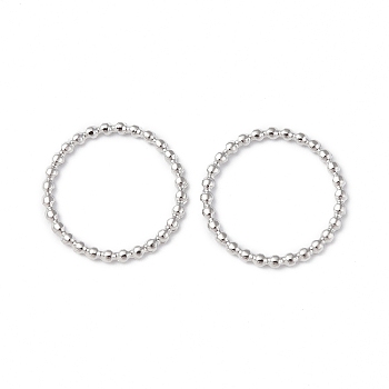 304 Stainless Steel Linking Ring, Round Bead Ring, Stainless Steel Color, 12.5x1mm, Inner Diameter: 10mm