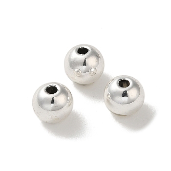 Alloy Spacer Beads, Cadmium Free & Lead Free, Round, Platinum, 6x5.5mm, Hole: 1.4mm, about 1587pcs/1000g