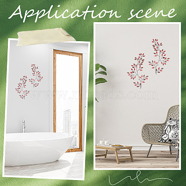 d&eacute;corations murales en branches de feuilles de fer(AJEW-WH0513-30B)-5