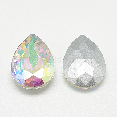 Pointed Back Glass Rhinestone Cabochons(RGLA-T081-10x14mm-05)-2