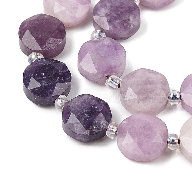 brins de perles de jade/lépidolite lilas naturel(G-N342-76A)-4